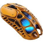 خرید موس GravaStar Mercury X - بی‌سیم - طرح Battle-Worn Yellow